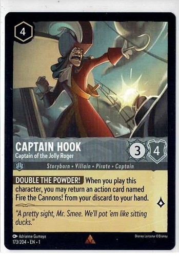 Disney lorcana capitan uncino - disney,